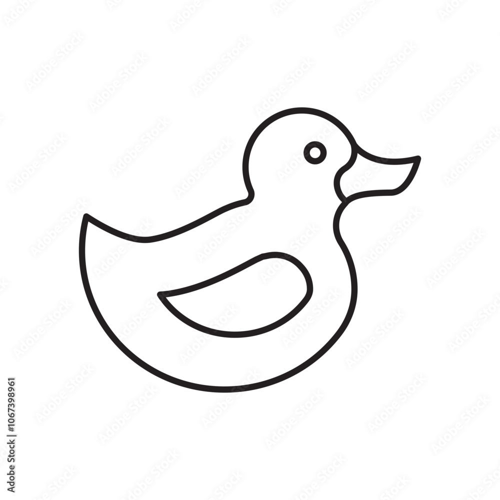 Duck icon simple black line style. Duck icon simple black line style.