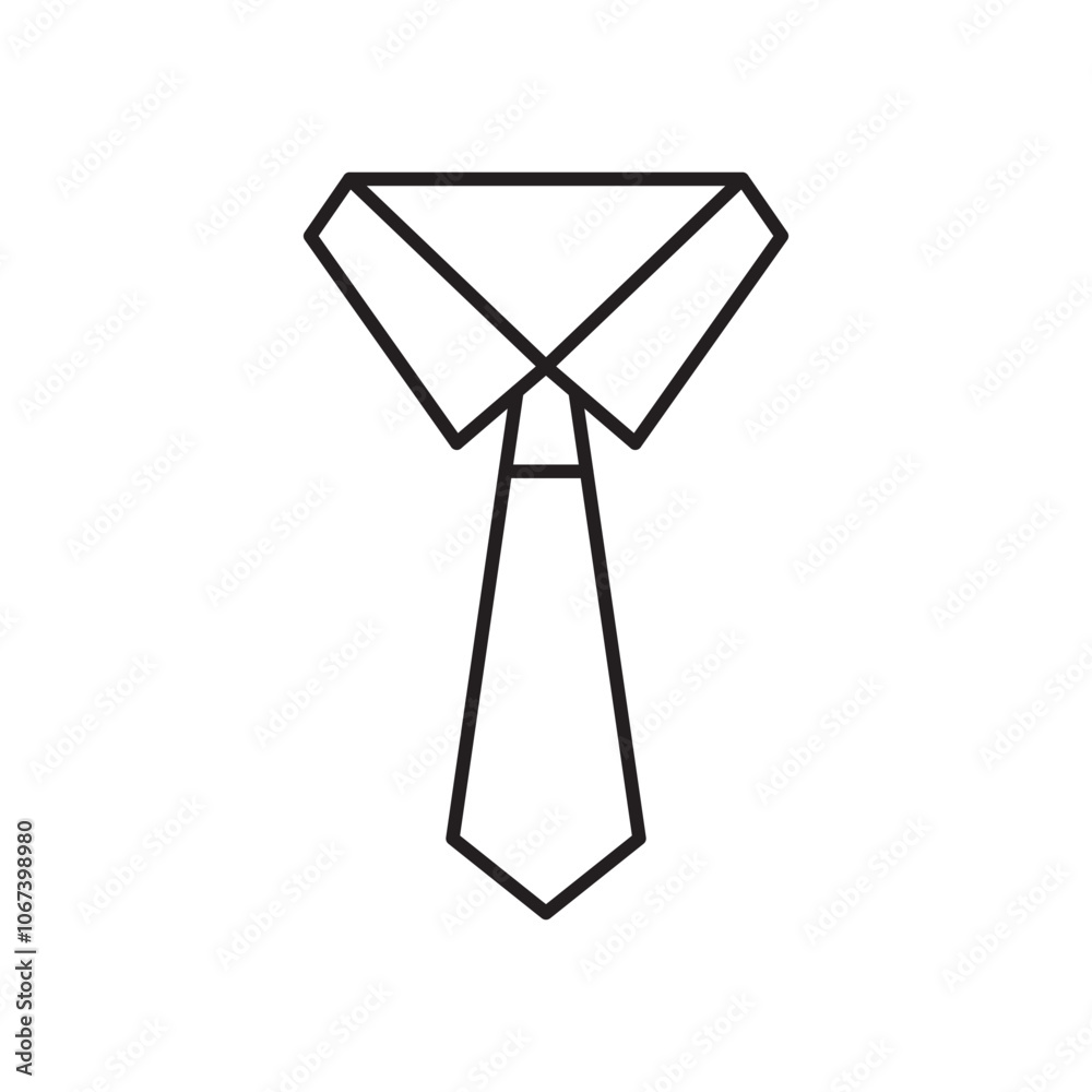 Tie icon simple black line style. Tie icon simple black line style.