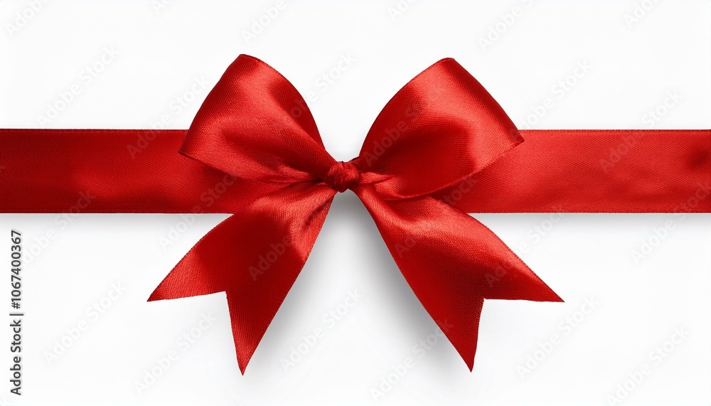 Red Ribbon Bow Realistic shiny satin with shadow horizontal ribbon for decorate your wedding invitation card ,greeting card or gift boxes vector EPS10 isolated on white background. Red Ribbon Bow Realistic shiny satin with shadow horizontal ribbon for decorate your wedding invitation card ,greeting card or gift boxes vector EPS10 isolated on white background.