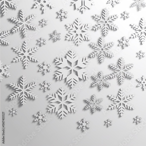 3D Snowflakes Background