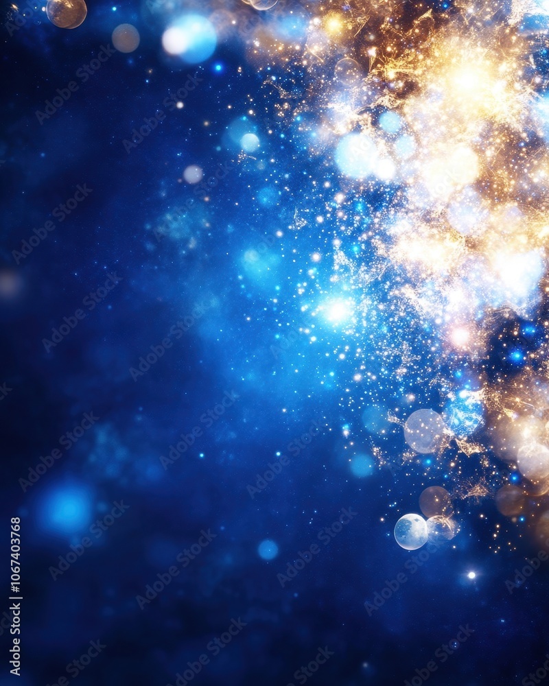 Obraz premium Santa Flying Across the Starry Night Sky