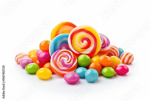 Colorfull candy confectionery lollipop food. photo