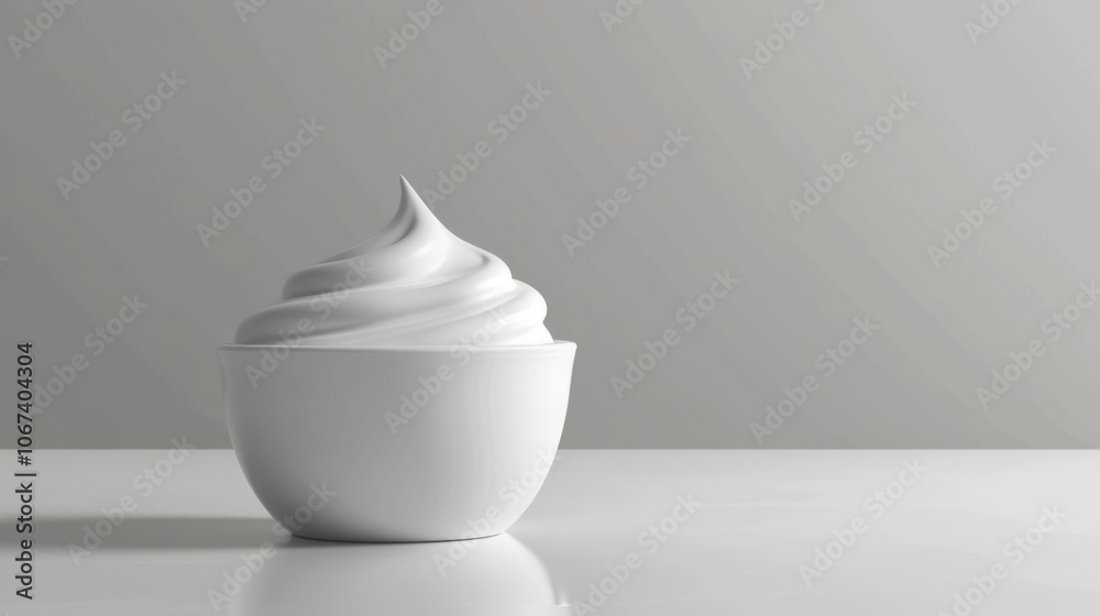 Whipped Cream in a Bowl - Minimalist Food Photography Whipped Cream in a Bowl - Minimalist Food Photography