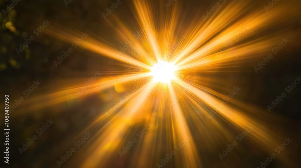 A bright burst of sunlight radiating through a dark background, creating a dramatic effect. A bright burst of sunlight radiating through a dark background, creating a dramatic effect.