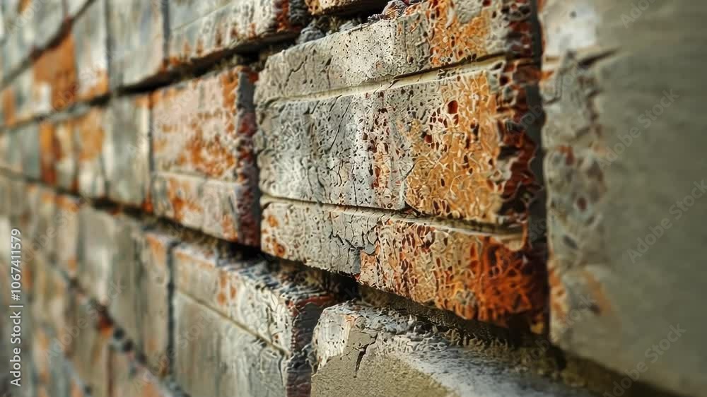 The unmistakable smell of fresh cement filling the air as the brick wall takes shape. The unmistakable smell of fresh cement filling the air as the brick wall takes shape.