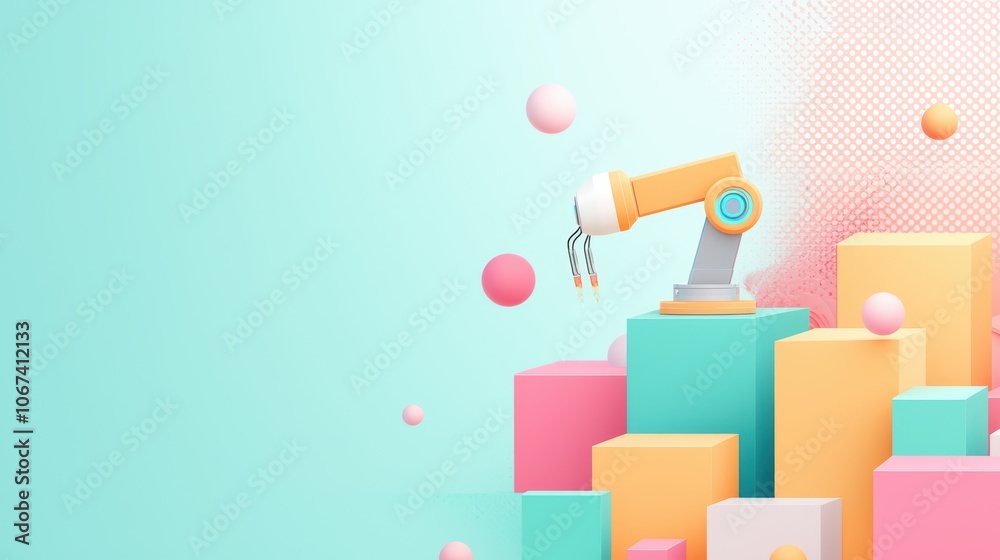 A factory with robots and automated systems working alongside human workers, representing the integration of technology in traditional industries.