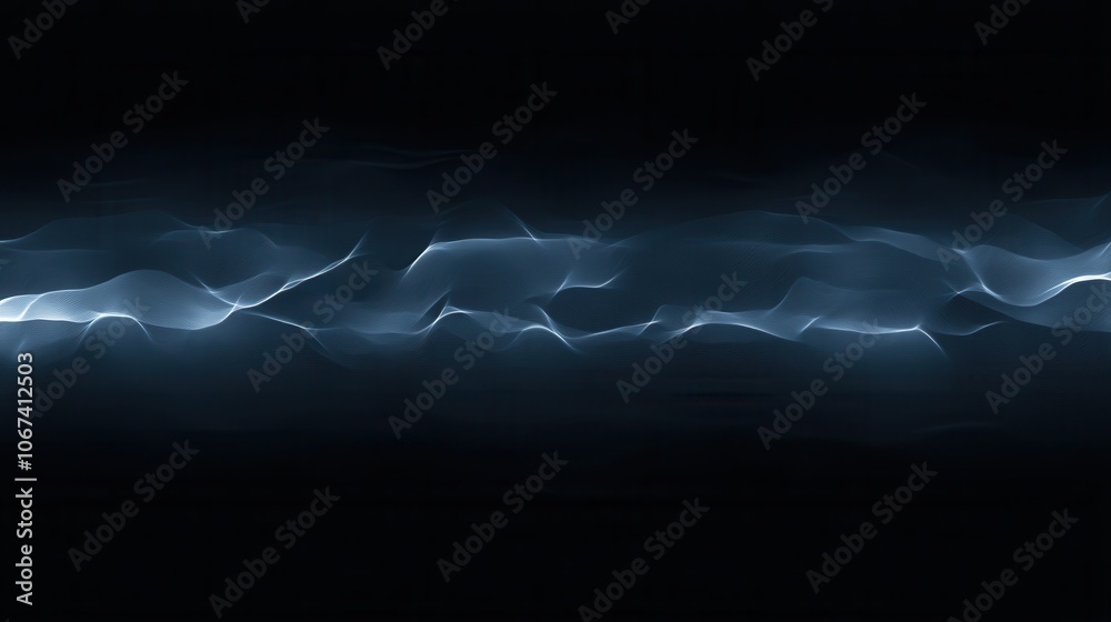 Neon Waveforms Flowing Across Dark Background Neon Waveforms Flowing Across Dark Background