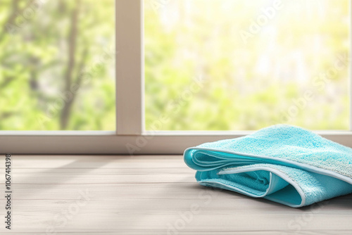 Turquoise Towel by the Window