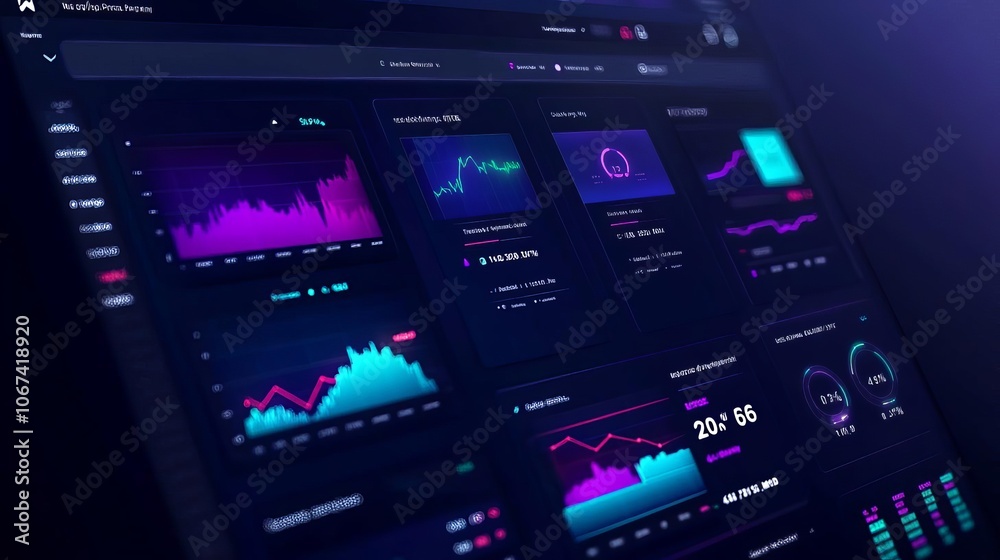 Digital dashboard with return trends, real-time updates Digital dashboard with return trends, real-time updates