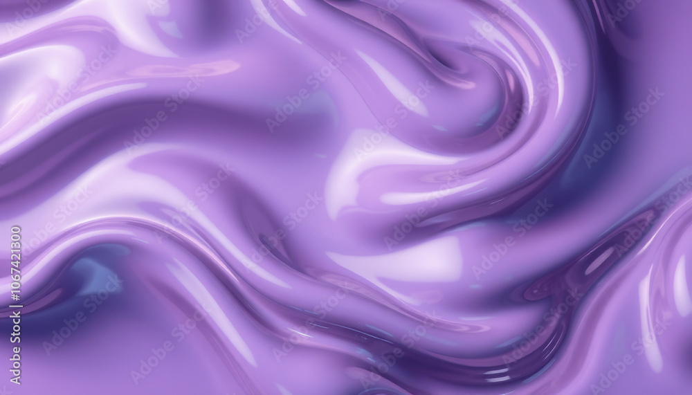 Obraz premium smooth, flowing abstract wave in soft purple tones, creating serene and calming effect. glossy texture enhances visual appeal