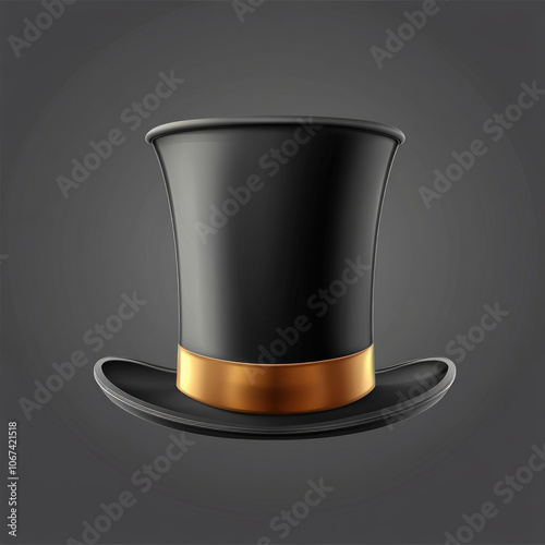 Black Top Hat Isolated