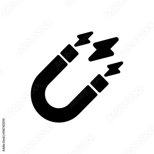 Magnet simple icon vector. Flat design. White background