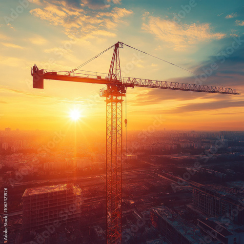 Building Crane Isolated