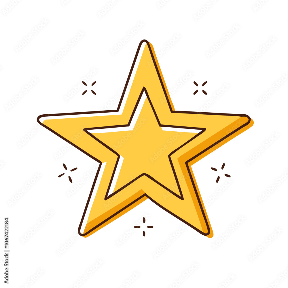 golden star vector art, flat illustration golden star icon golden star vector art, flat illustration golden star icon