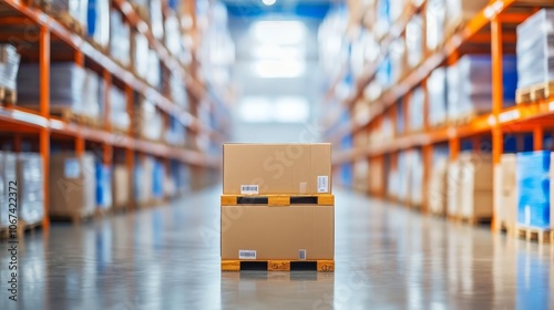 Wallpaper Mural Warehouse with return inventory shelves, efficient management Torontodigital.ca