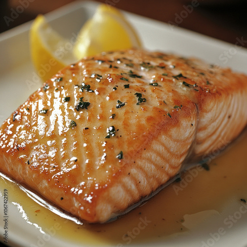 Cooked Salmon Isolated
