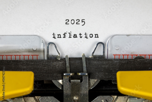 2025 inflation - written on an old typewriter 