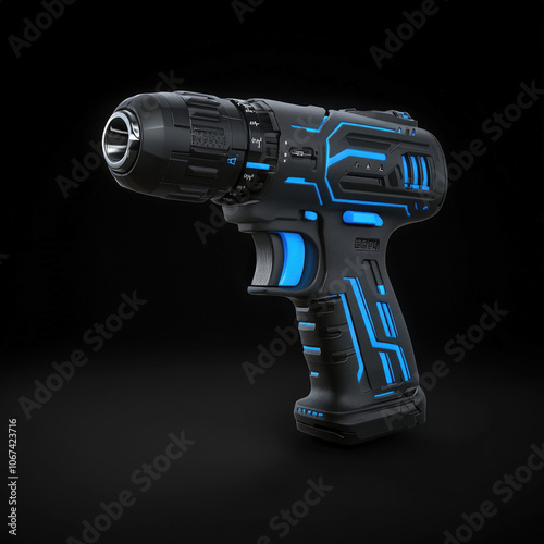 Electric Drill Isolated