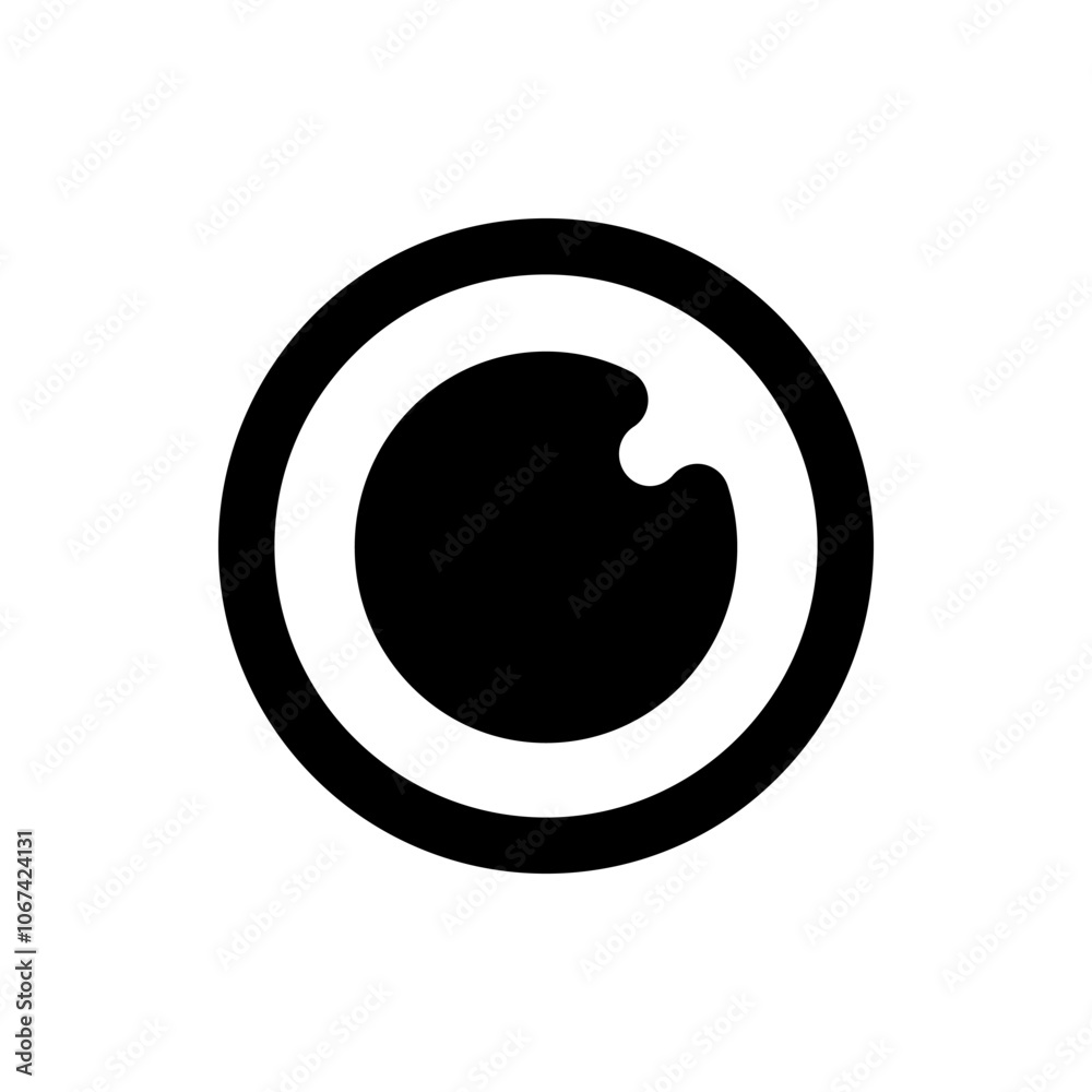 Eye simple vector icon. Flat design. White background Eye simple vector icon. Flat design. White background