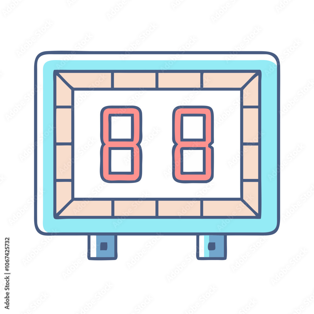 led-countdown-screen vector art, flat illustration led-countdown-screen icon led-countdown-screen vector art, flat illustration led-countdown-screen icon