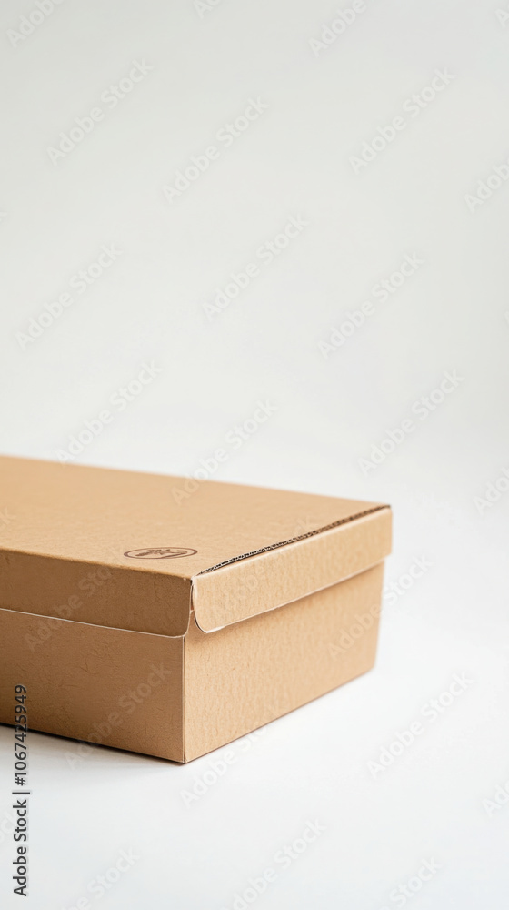 Fototapeta premium Eco-friendly cardboard food delivery box for sustainable packaging design