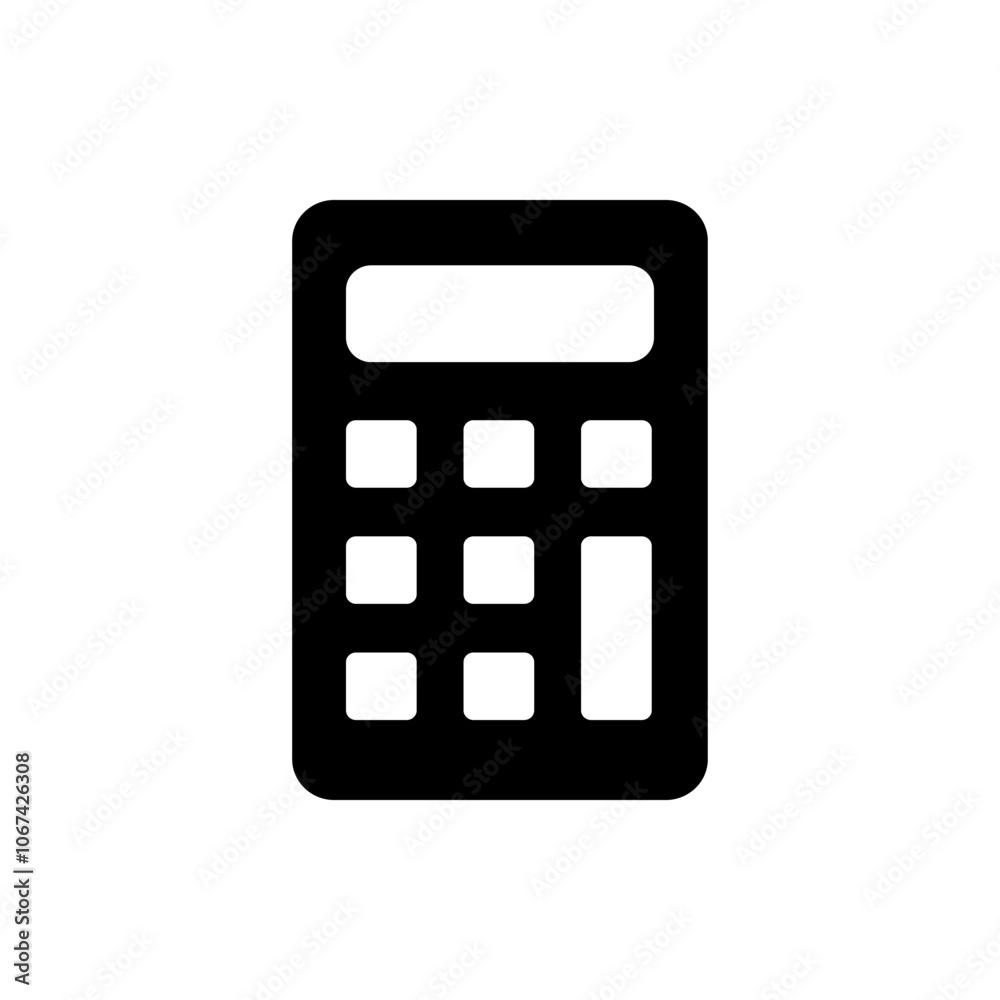 Calculator simple icon vector. Flat design. White background Calculator simple icon vector. Flat design. White background