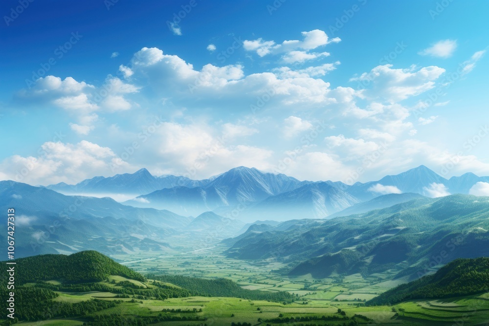Fototapeta premium Hills landscape nature backgrounds.
