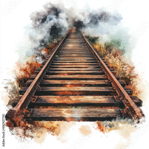 Railway Track Isolated
