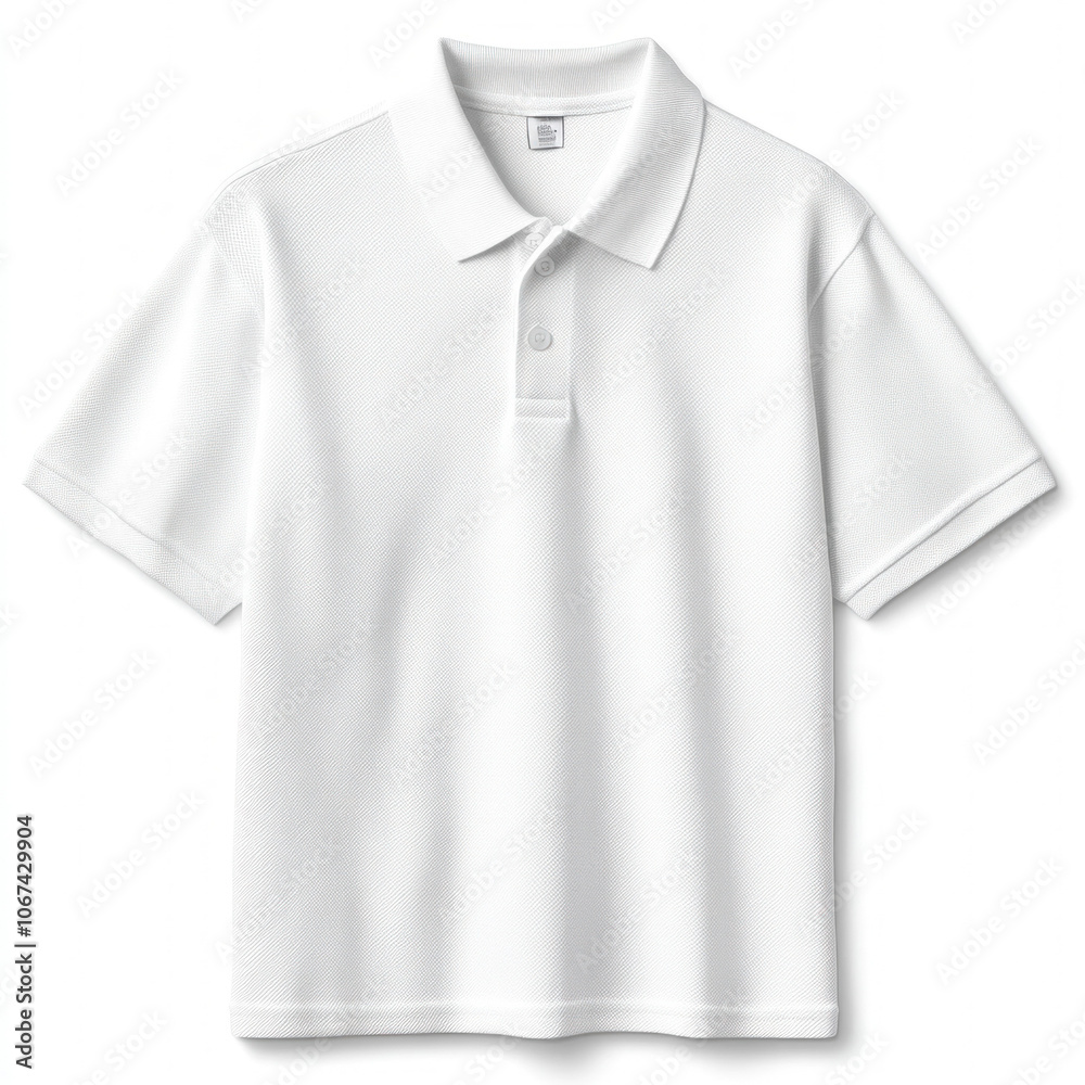 White Polo Shirt Isolated White Polo Shirt Isolated