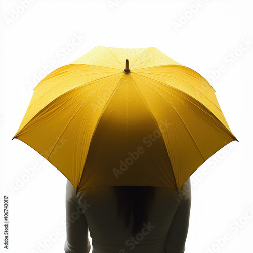 Woman With Umbrella Isolated
