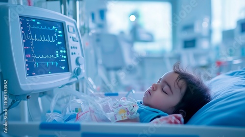 little girl in the hospital