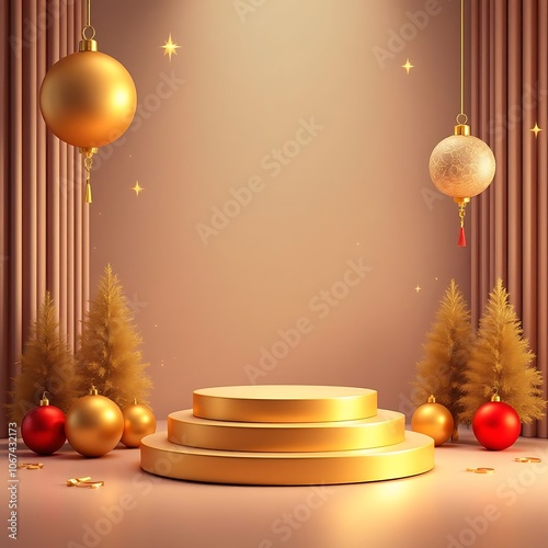 christmas background with christmas tree