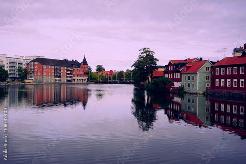 View of a canal through Eskilstuna