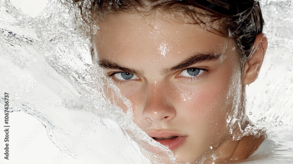 Pure Water Splashing Woman Face Beauty Skincare Pure Water Splashing Woman Face Beauty Skincare