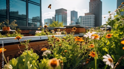 flowers in the city balcony