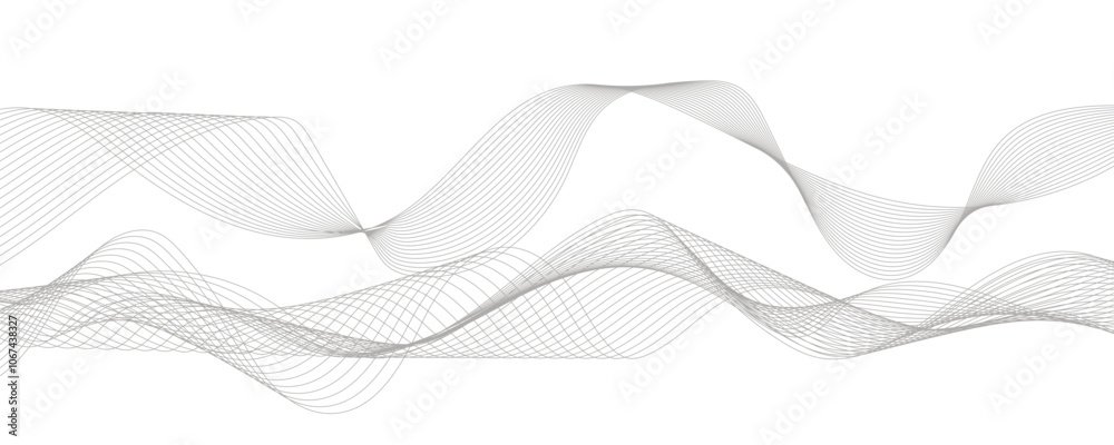 Abstract grey wave banner. Vector illustration. Abstract grey wave banner. Vector illustration.