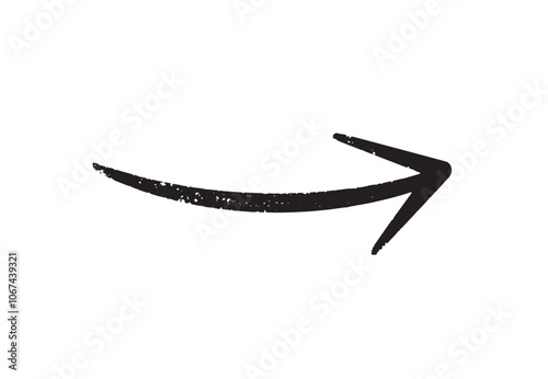hand-drawn arrow marker isolated PNG transparent. Hand-drawn brush stroke arrows on transparent background