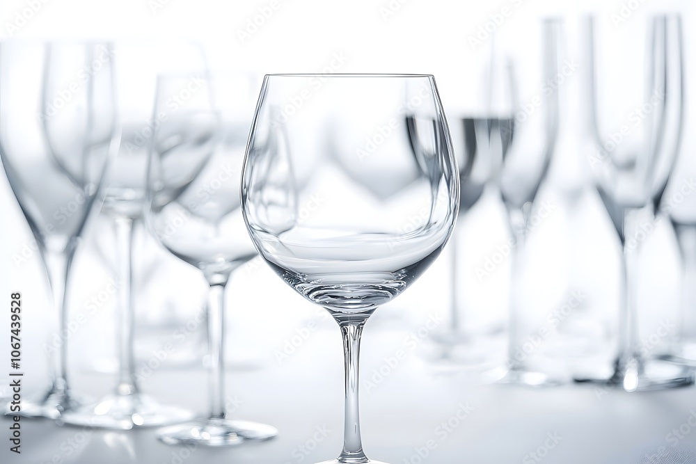 Sophisticated Glassware on a Pure White Background A Sleek and Stylish Addition to Any Table Sophisticated Glassware on a Pure White Background A Sleek and Stylish Addition to Any Table