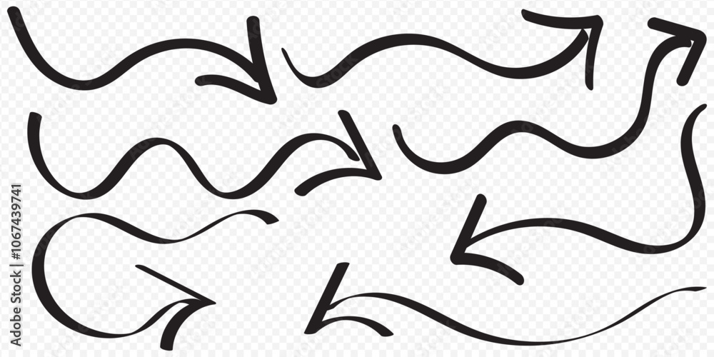 Hand drawn vector arrows doodle set on white background. design element vector illustration. eps 10. Hand drawn vector arrows doodle set on white background. design element vector illustration. eps 10.