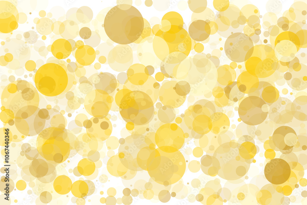 Light yellow, Golden bokeh background. Scalable vector illustration. Pattern with circles of different scale and transparency with overlap. Easy background for banners, web pages, ads, Wallpapers Light yellow, Golden bokeh background. Scalable vector illustration. Pattern with circles of different scale and transparency with overlap. Easy background for banners, web pages, ads, Wallpapers