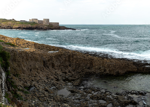 The historical Rumeli Feneri Castle, dating back to the 17th century,  photo