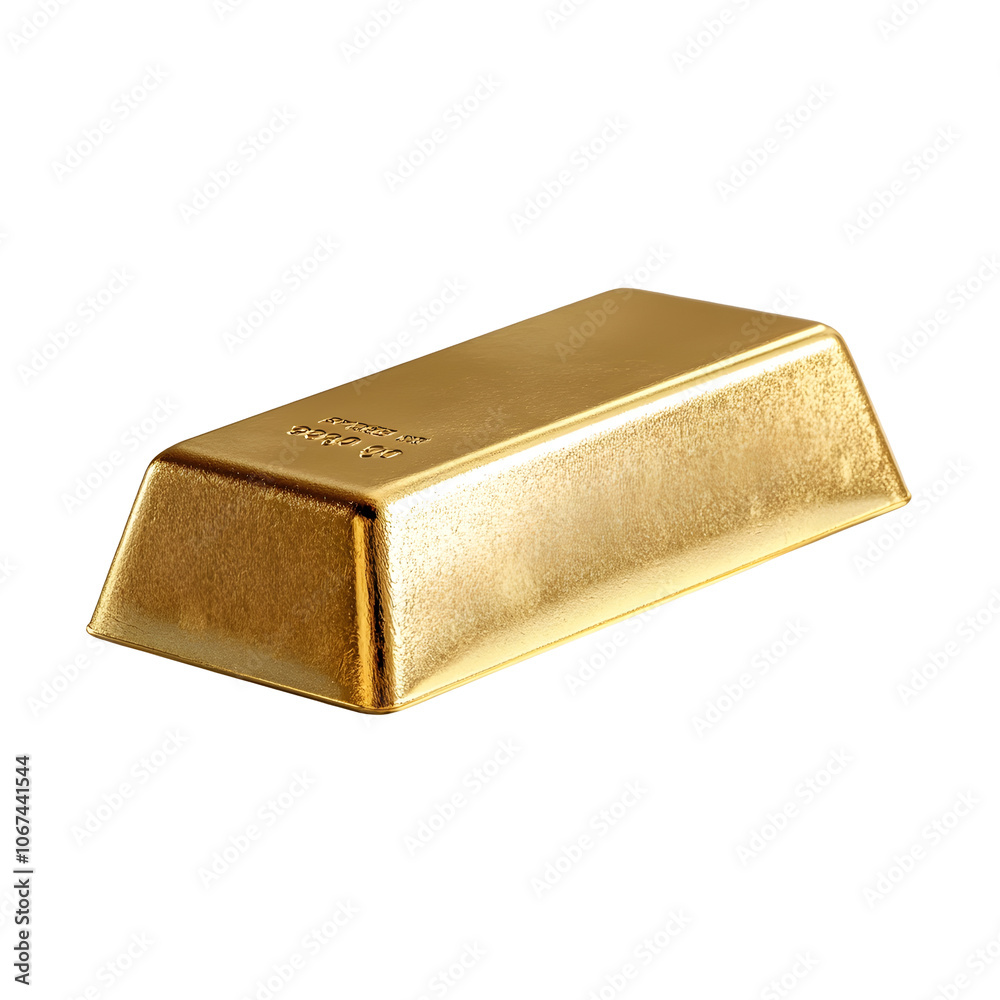 Pristine Gold Bullion Displayed on Transparent Base in Studio Setting Pristine Gold Bullion Displayed on Transparent Base in Studio Setting