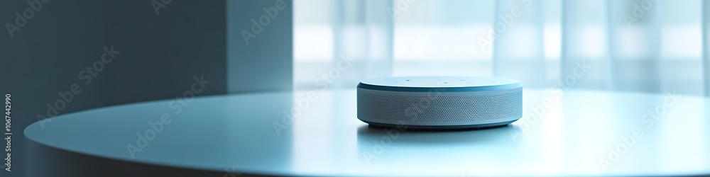 Smart device on table in minimalistic interior Smart device on table in minimalistic interior