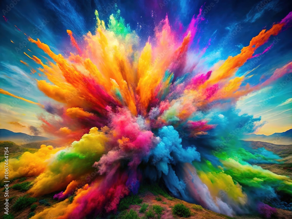 Explosive Abstract Burst - Color Explosion Art Explosive Abstract Burst - Color Explosion Art