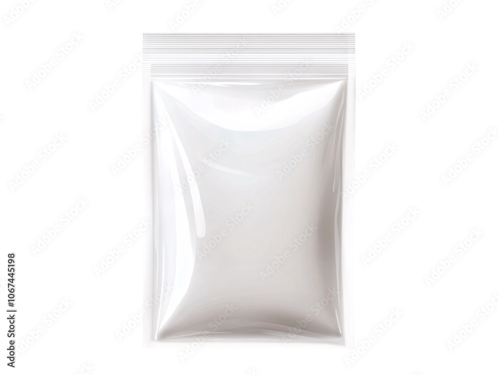 a white plastic bag with zipper a white plastic bag with zipper