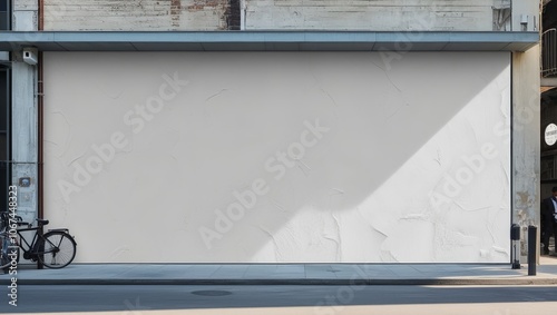 A blank street level wall mural