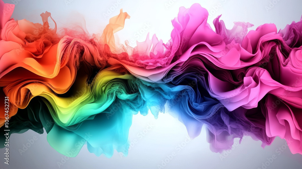 Abstract colorful waves of liquid in motion with a blurred background. Abstract colorful waves of liquid in motion with a blurred background.