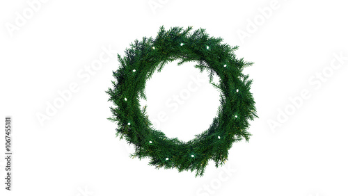 Photos christmas wreath 3D rendering