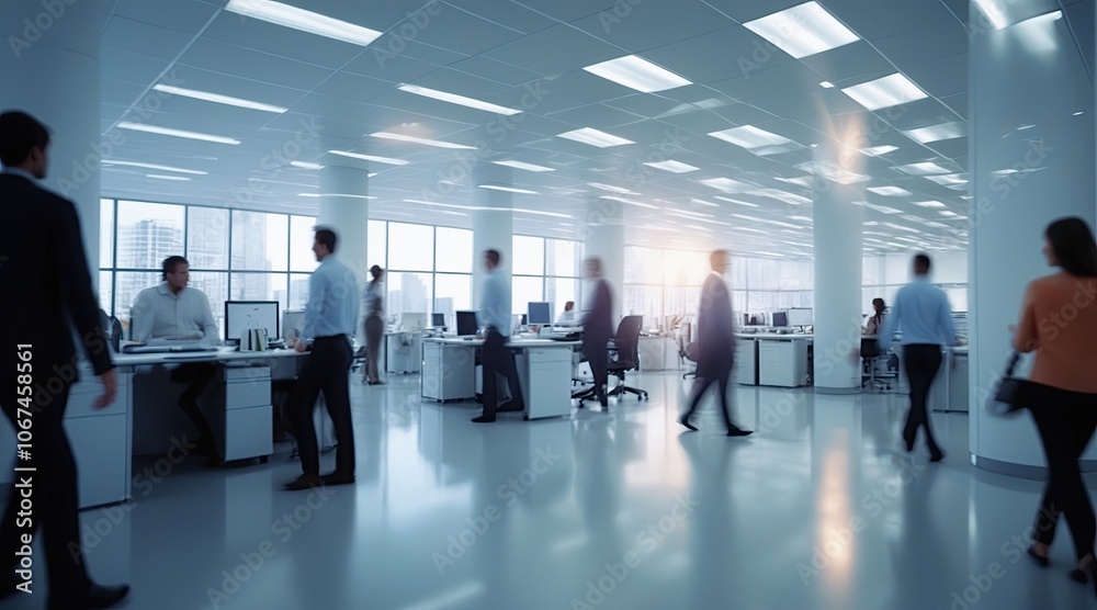Abstract motion blurred people activity working in the office background, Business concept. Abstract motion blurred people activity working in the office background, Business concept.