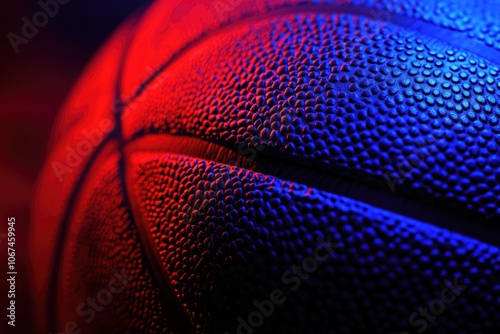 Red and blue basketball texture background
